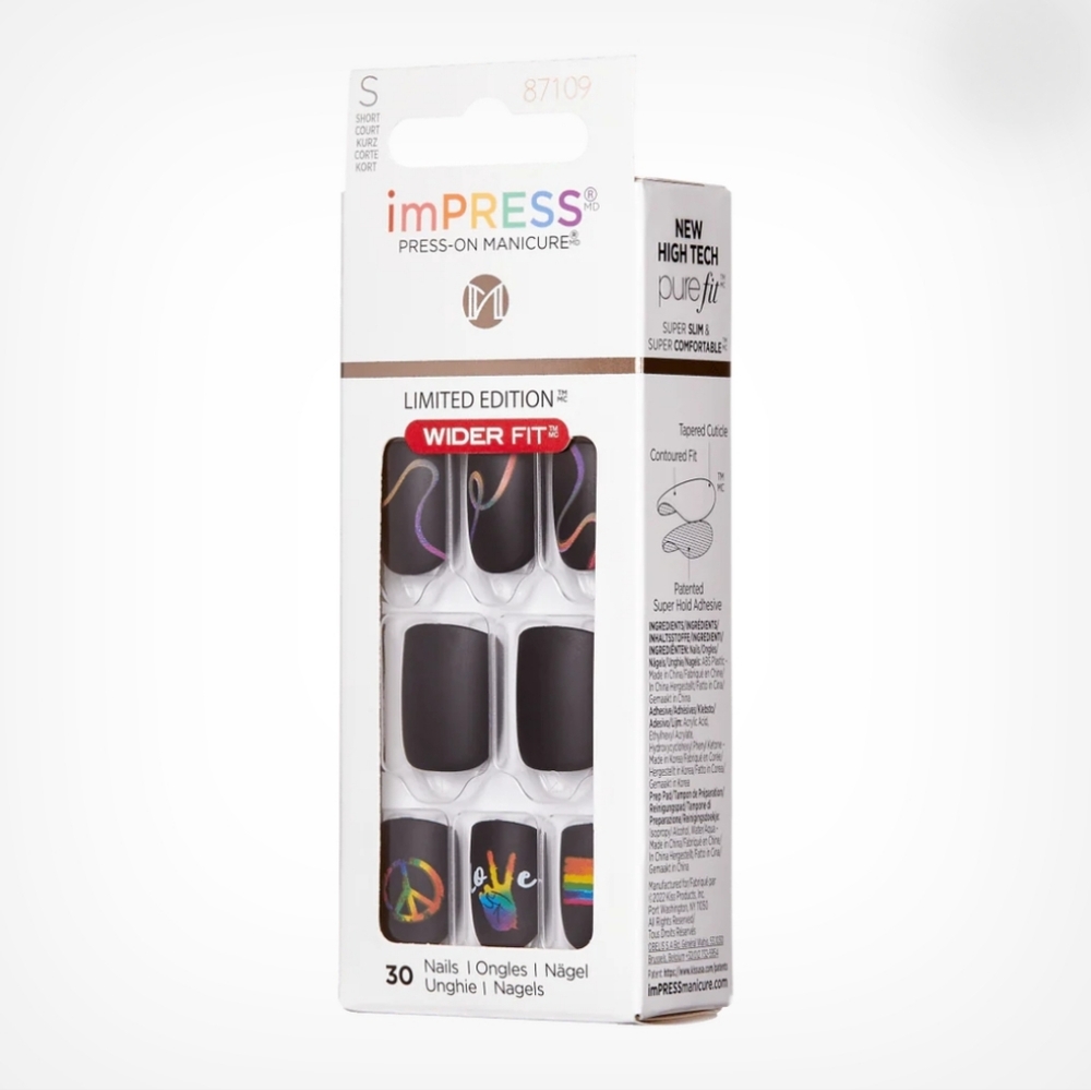 imPRESS Vibrant Black Press-On Nails